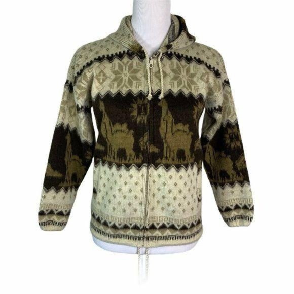 Tejidos Aly Marka Wool Alpaca Zip Up Cardigan - Picture 1 of 11